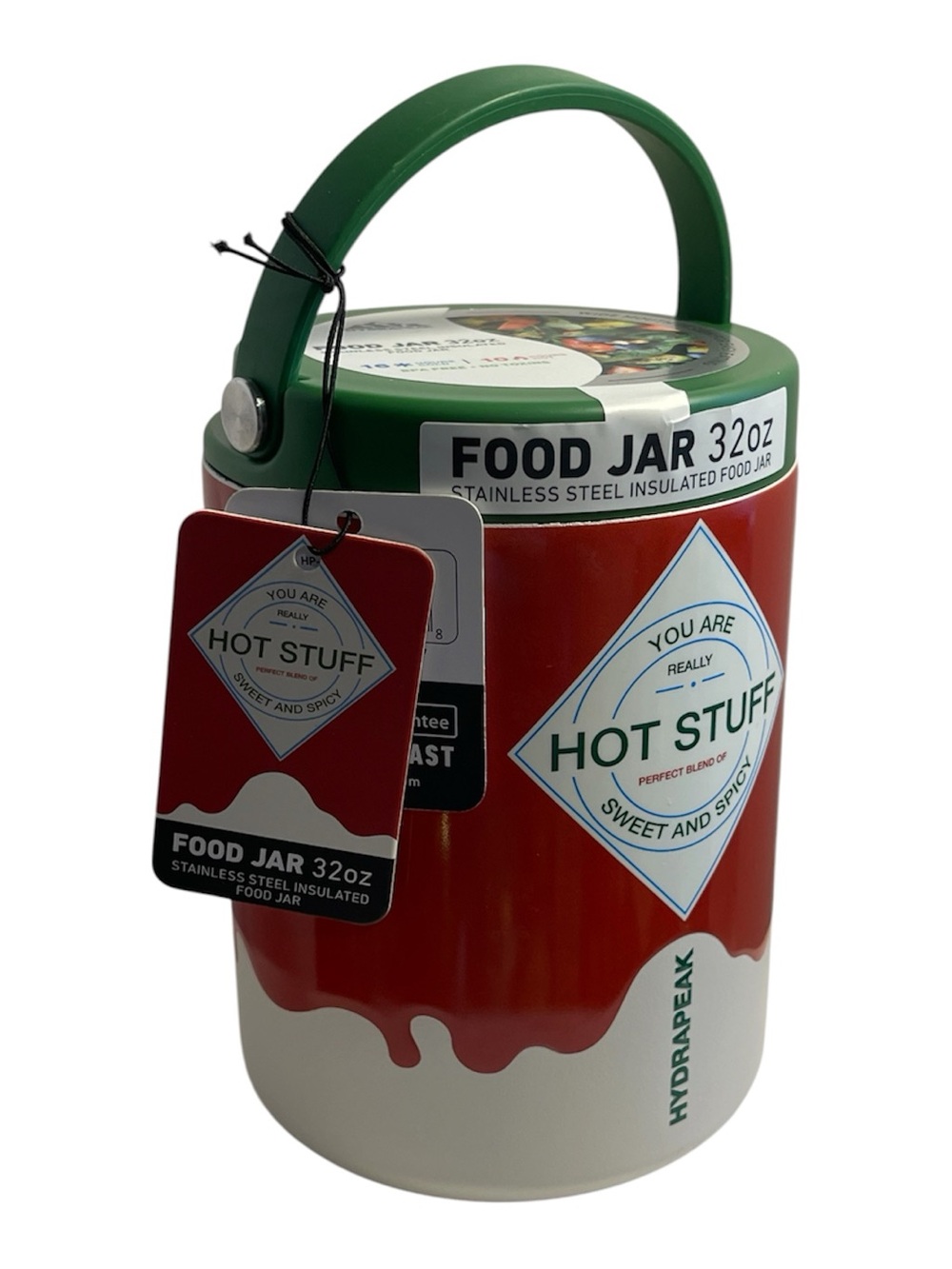 Hydrapeak Stainless Steel Insulated Food Jar “Hot Sauce/Hot Stuff” 32 oz- NWT